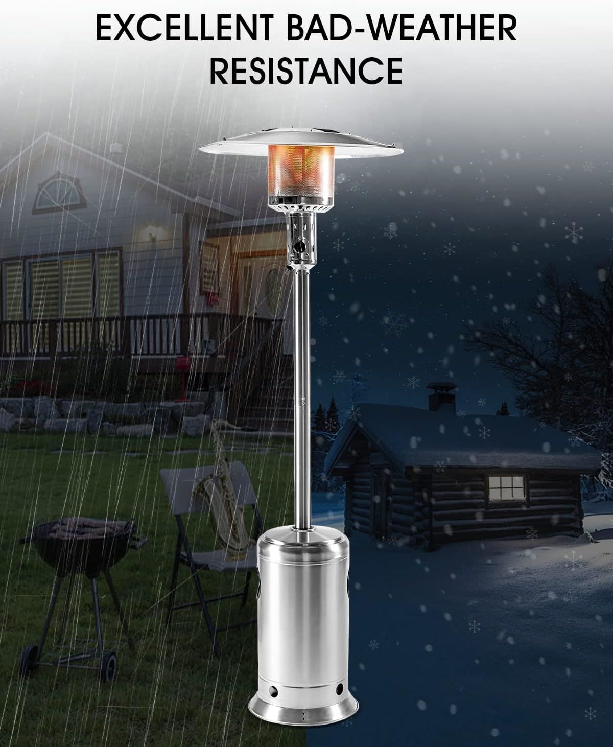 LEGACY HEATING Delta X3 Outdoor Heater, Propane Heater Doba